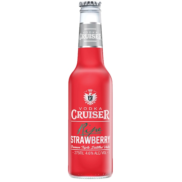 Vodka Cruiser Ripe Strawberry Bottle 275ml Single