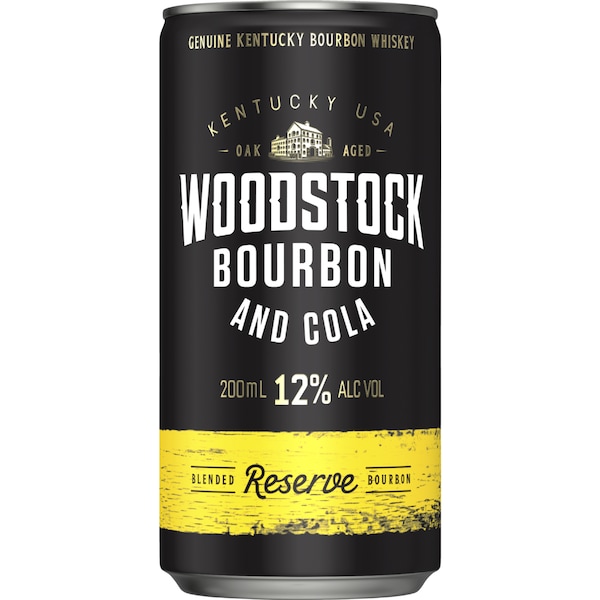 Woodstock Bourbon & Cola 12% Can 200ml