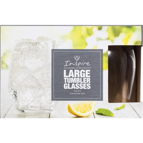 Inspire Glass       Tumbler Large Set 4