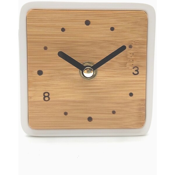 Inspire Small       Clock W Bamboo Face