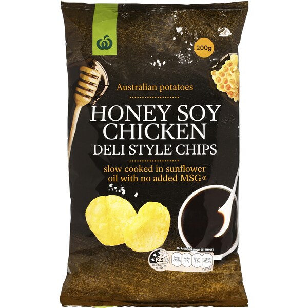 Woolworths Deli Style Chips Honey Soy Chicken 200g