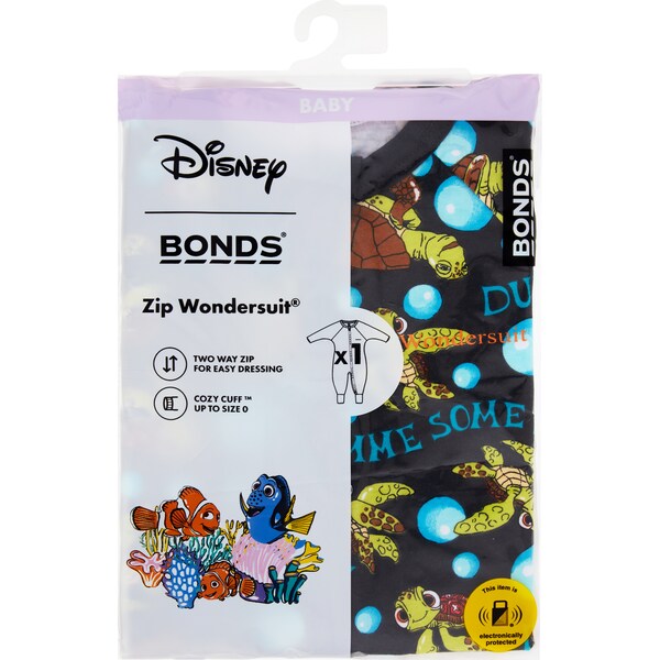 Bonds Disney Nemo Zip Wondersuit Black Size 2 each