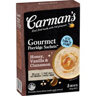 Carman's Porridge Sachets Honey Vanilla & Cinnamon