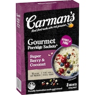 Carman's Porridge Sachets Super Berry & Coconut
