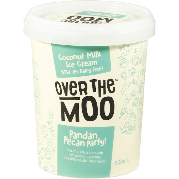 Over The Moo Dairy Free Ice Cream Pandan Pecan Party! 500ml Tub