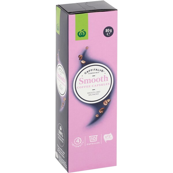 Woolworths Caffitaly Compatible Coffee Capsules Smooth Roast 10 pack