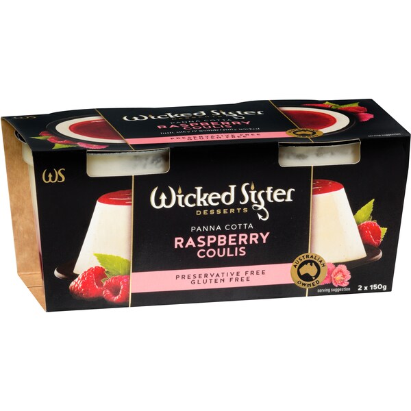 Wicked Sister Coulis Vanilla Bean & Raspberry 300g