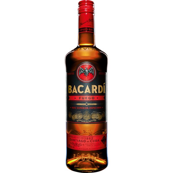 Bacardi Carta Fuego Red Spiced Rum Bottle 700mL