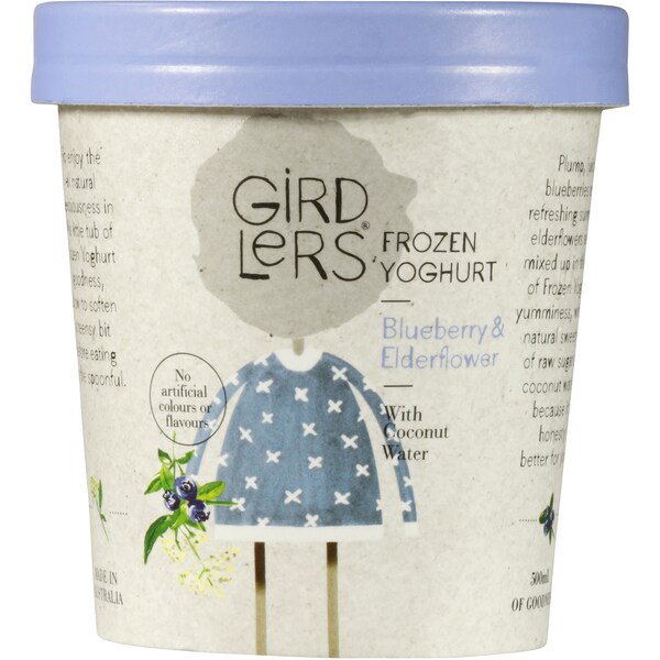 Girdlers Frozen Yoghurt Elderflower & Blueberry 500ml Tub