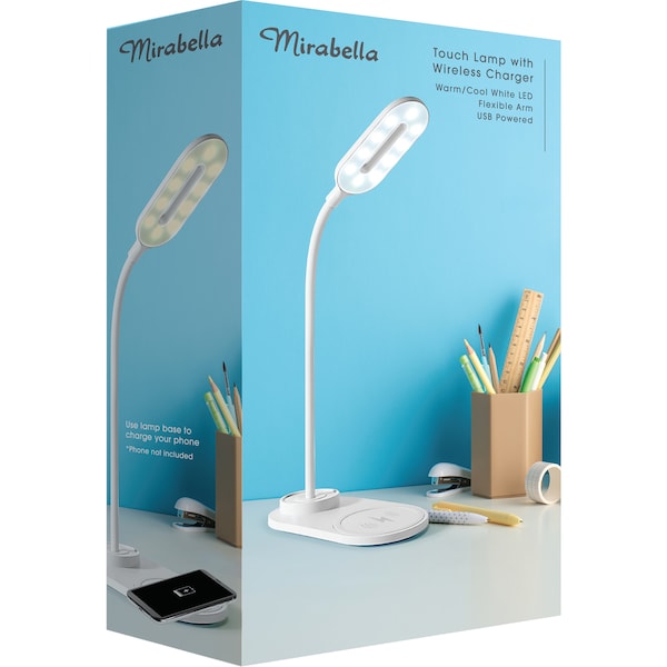 Mirabella Touch Lamp With Wireless Charger each