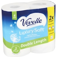 Vevelle Double Length 3 Ply Toilet Tissue