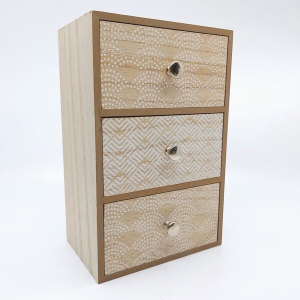 Insp MDF Pattern 3 Drawer Box