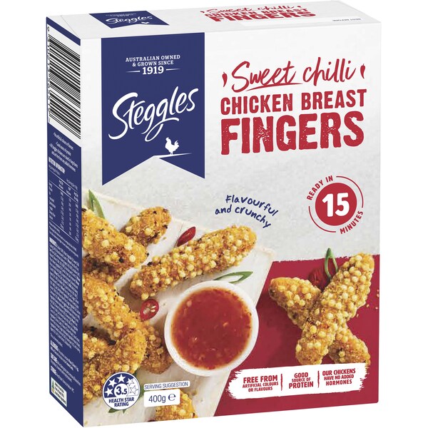 Steggles Sweet Chilli Chicken Breast Fingers 400g