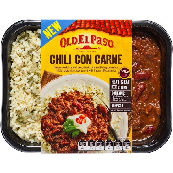 Old El Paso Chilli Con Carne And Rice 350g