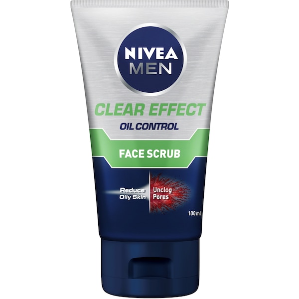 Nivea Men Clear Effect Oil Control Face Scrub For Oily Skin 100mL