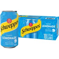 Schweppes Lemonade Soft Drink Cans Multipack