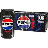 Pepsi Max No Sugar Soft Drink Cans