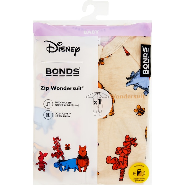 Bonds Pooh Besties Zip Wondersuit Size 0 each