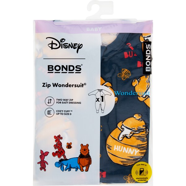 Bonds Winnie The Pooh Zip Wondersuit Size 000 each