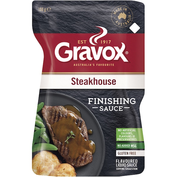 Gravox Steakhouse Finishing Sauce Premium Pouch 160g