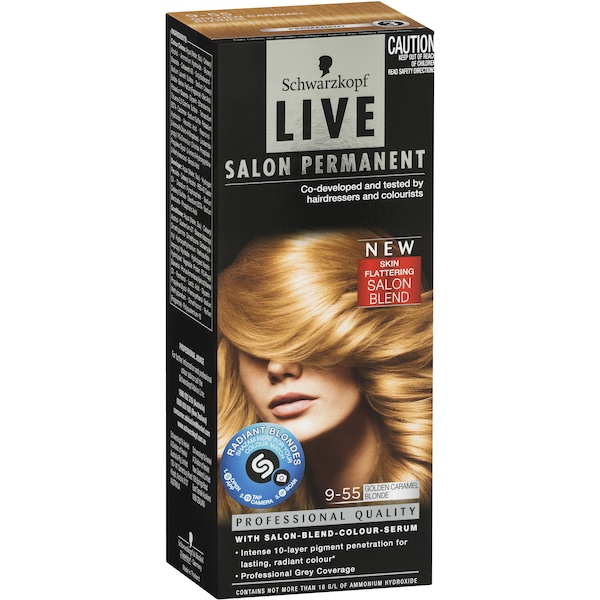 Schwarzkopf Live Salon Hair Colour 9.55 Golden Caramel Blonde Each