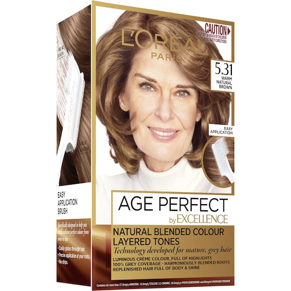 L'Oreal Paris Excellence Age Perfect Colour 5.31 Warm Natural Brown Each