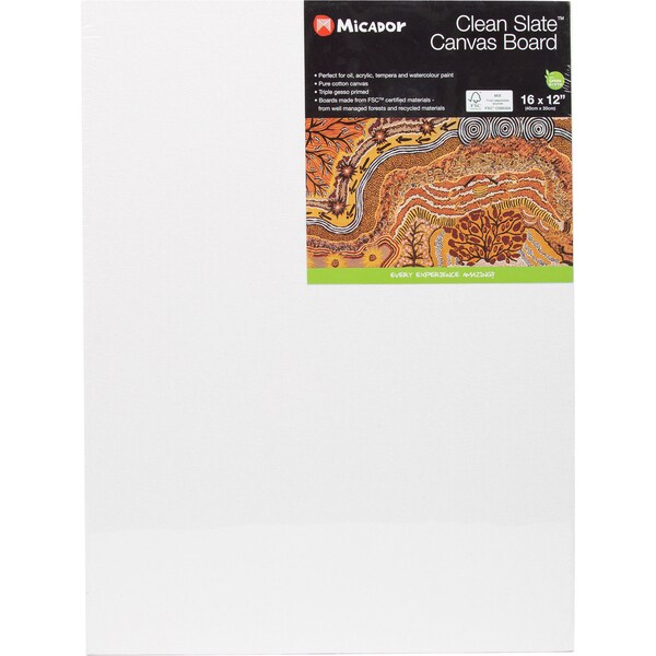 Micador Clean Slate Canvas Board 16in x 12in each