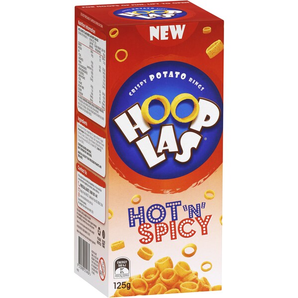 Hooplas Snacks Hot n Spicy 125g