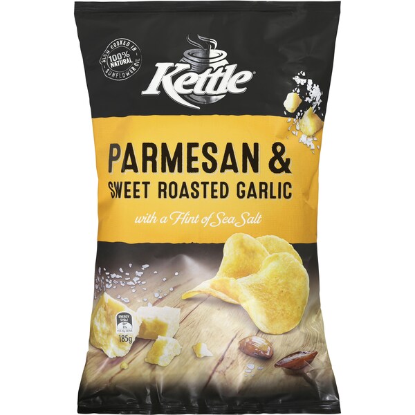 Kettle Chips Parmesan & Garlic 185g
