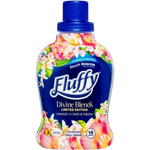 Fluffy Divine Blends Fabric Softener Concentrate Fresh Pear & White Lily 450ml