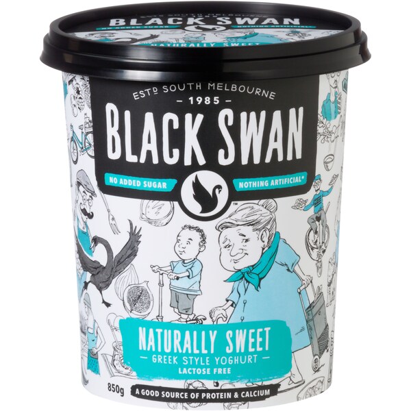 Black Swan Greek Yoghurt Naturally Sweet Lactose Free 850g