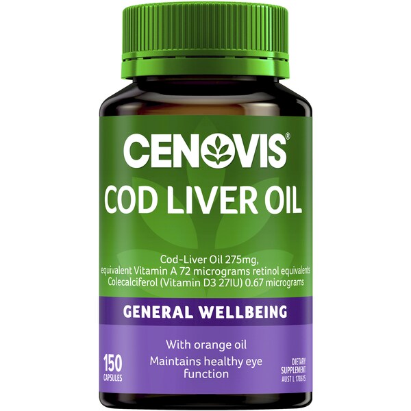 Cenovis Cod Liver Oil Odourless 150 Capsules