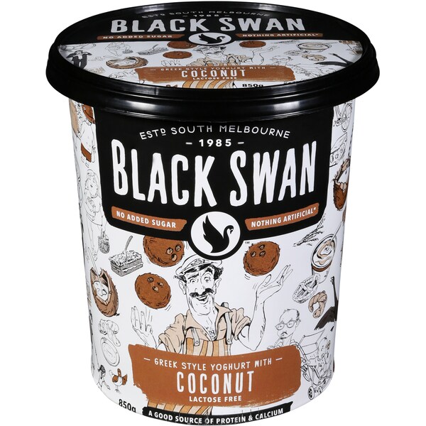 Black Swan Greek Yoghurt Full Fat Coconut 850g