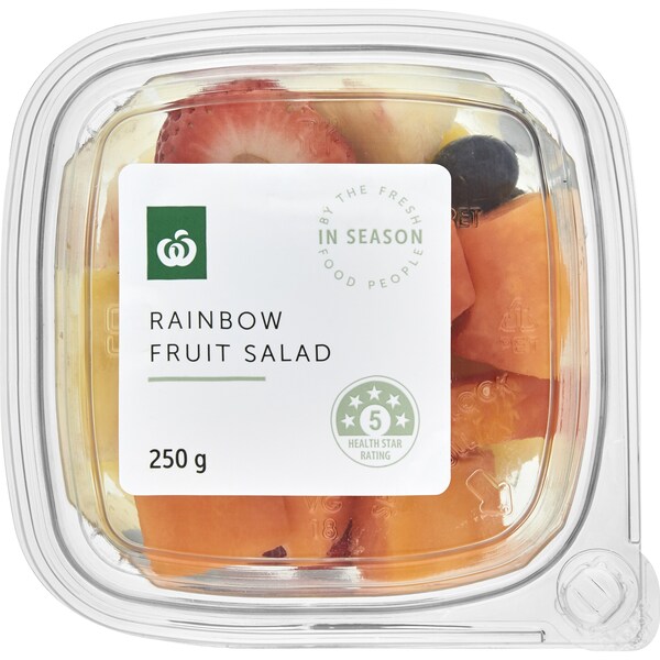 Woolworths Rainbow Fruit Salad Snack Pot 250g