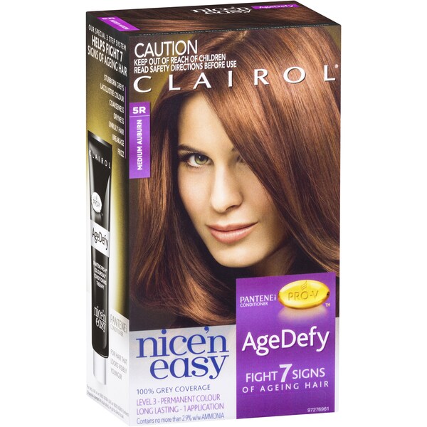 Clairol Nice n Easy Age Defy Permanent Hair 5r Medium Auburn Each