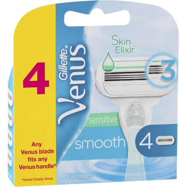 Venus Venus Smooth Sensitive Razor Blades 4 Pack