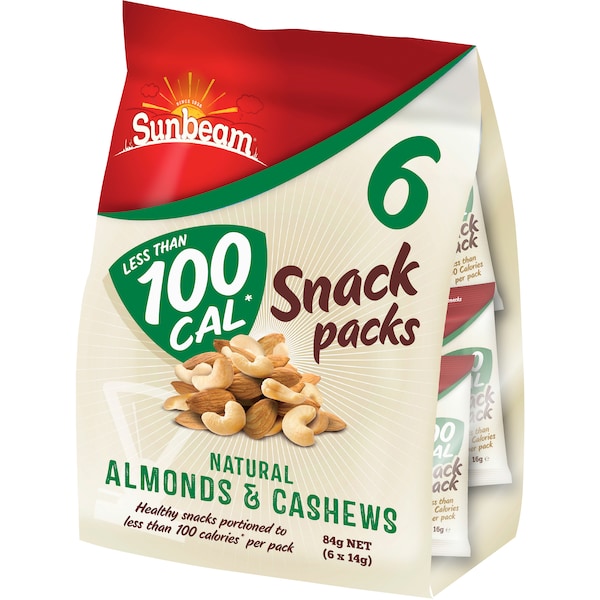 Sunbeam Snack Pack Almond & Cashew 84g