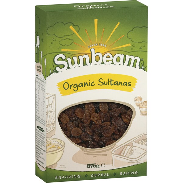 Sunbeam Organic Sultanas 375g
