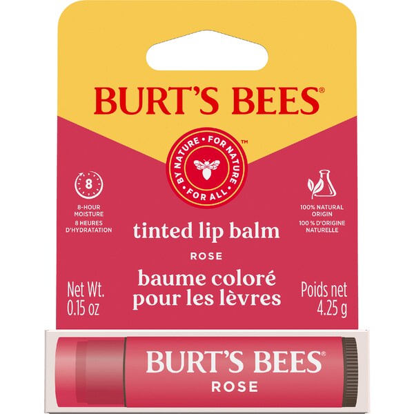 Burt's Bees Tinted Lip Balm Rose Scent each