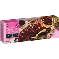 Woolworths COOK Slow Cooked Pork Rib Rack With Sweet & Smokey BBQ Glaze