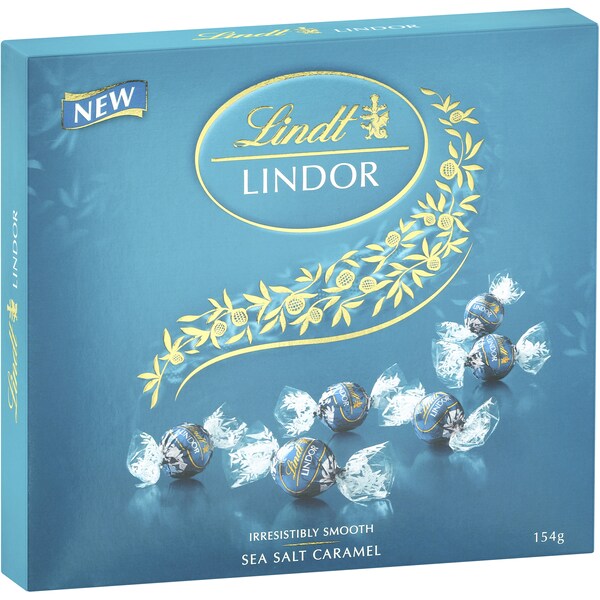 Lindt Lindor Chocolate Balls Sea Salt Caramel 150g Gift Box