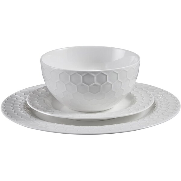 Inspire Dinnerset Embossed 12 Pack