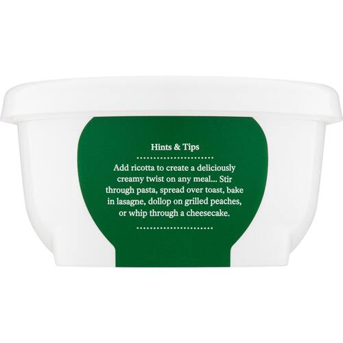 Woolworths Ricotta Cheese Smooth 375g | bunch