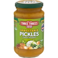 Three Threes Spreadable Sweet Mustard Pickles