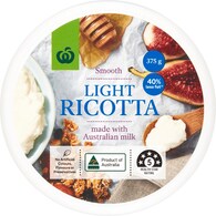 Woolworths Ricotta Light Cheese