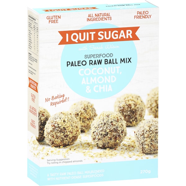 I Quit Sugar Paleo Balls Almond Coconut & Chia 270g