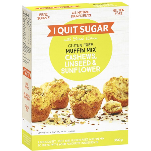 I Quit Sugar Gluten Free Muffin Mix Cashews Linseed & Sunflower 350g