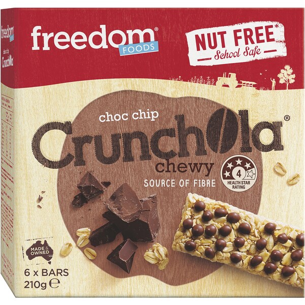 Freedom Crunchola Choc Chip Bars  210g