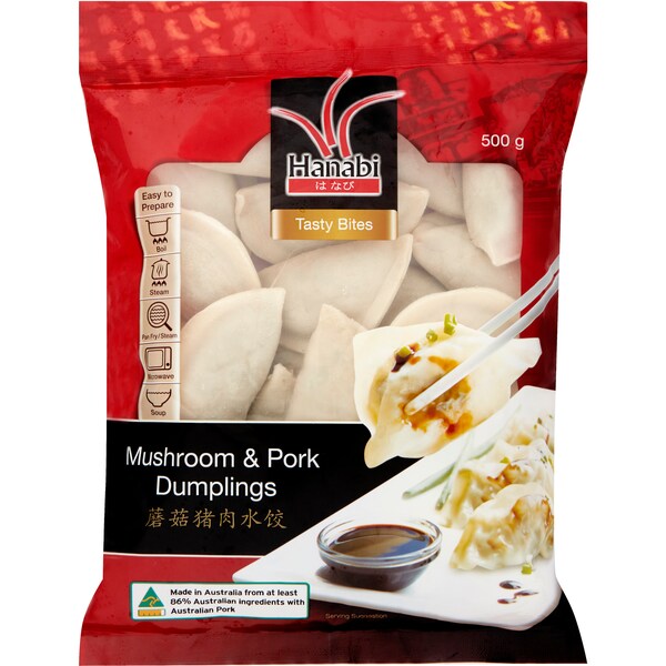 Hanabi Mushroom & Pork Dumpling Dumpling 500g