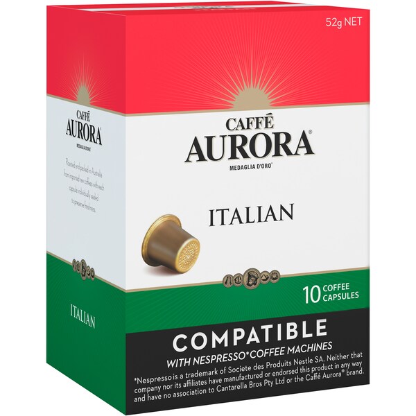 Vittoria Coffee Capsules Aurora Italian 10 Pack